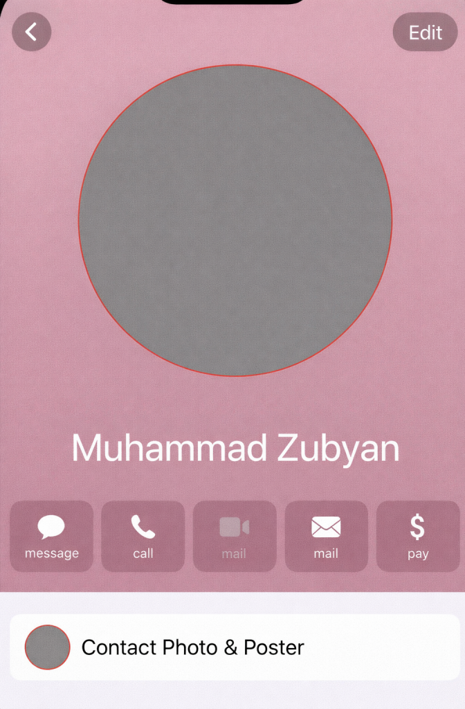 حل مشكلة عدم ظهور ملصق جهة الاتصال على iPhone