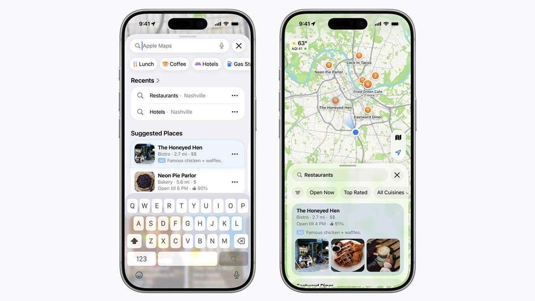 إعلانات في Apple Maps