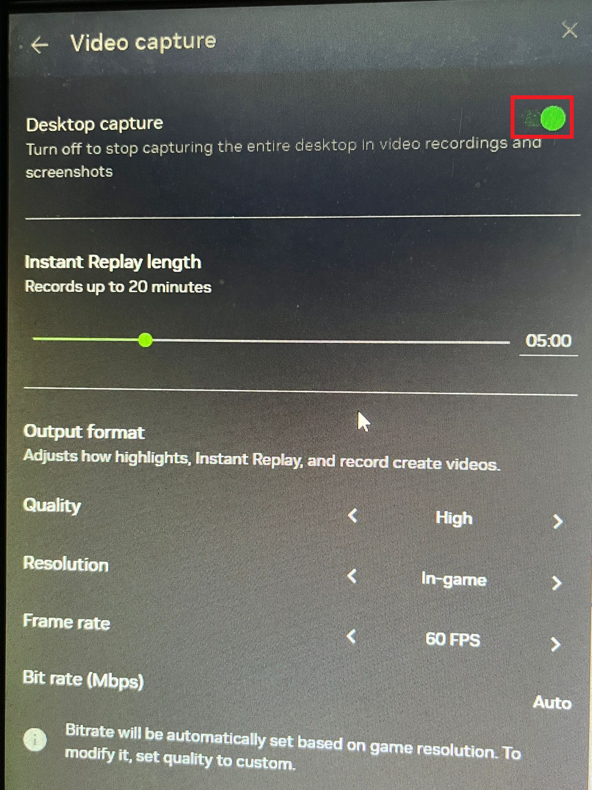 تراكب NVIDIA يتيح التقاط سطح المكتب للألعاب القديمة، وتطبيقات الويب، أو التطبيقات التي تعمل في نافذة والتي تحتاج إليه.