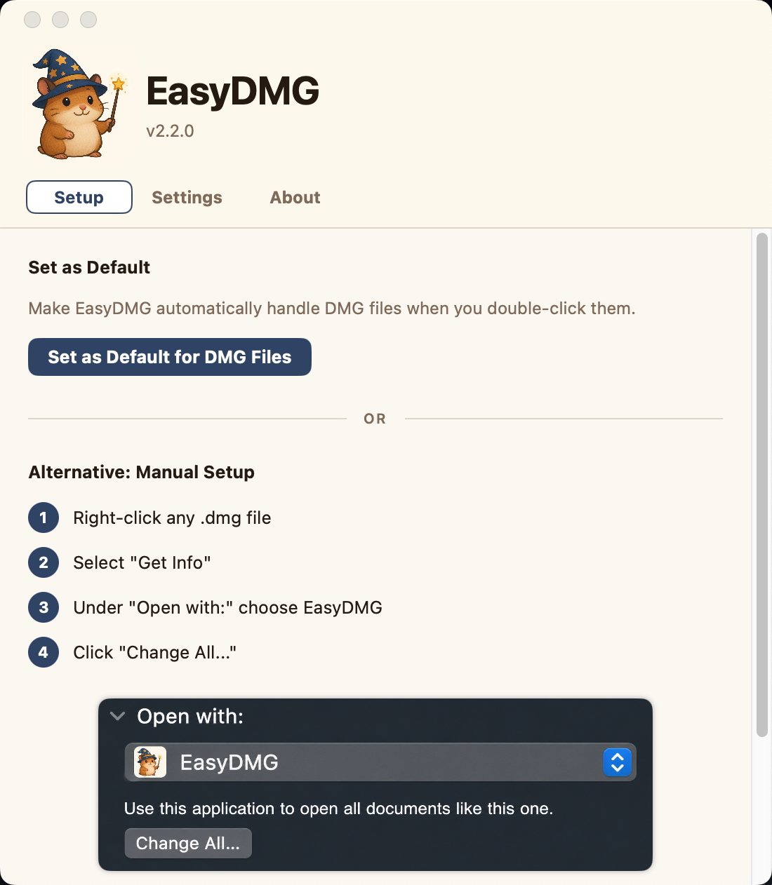 تطبيق EasyDMG لتثبيت ملفات DMG على Mac