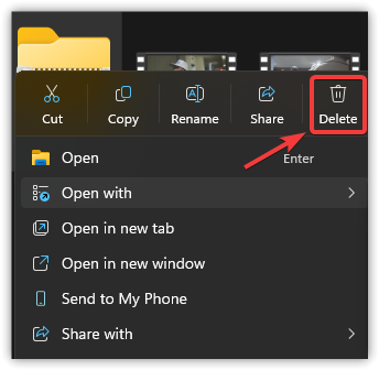 ملف أرشيف محدد في مستكشف الملفات في Windows