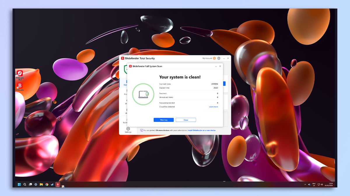 لقطة شاشة لبرنامج Bitdefender