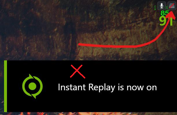 تراكب GeForce Experience أو NVIDIA يظهر Instant Replay معطلاً أو يرفض التشغيل.