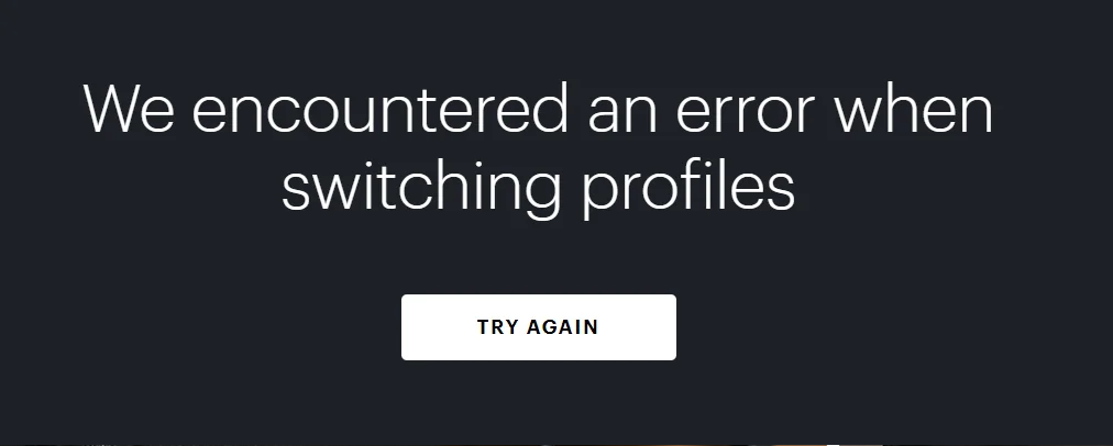 Hulu على تلفزيون ذكي عالق على شاشة Who's Watching مع عدم تحميل أيقونات الملفات الشخصية.