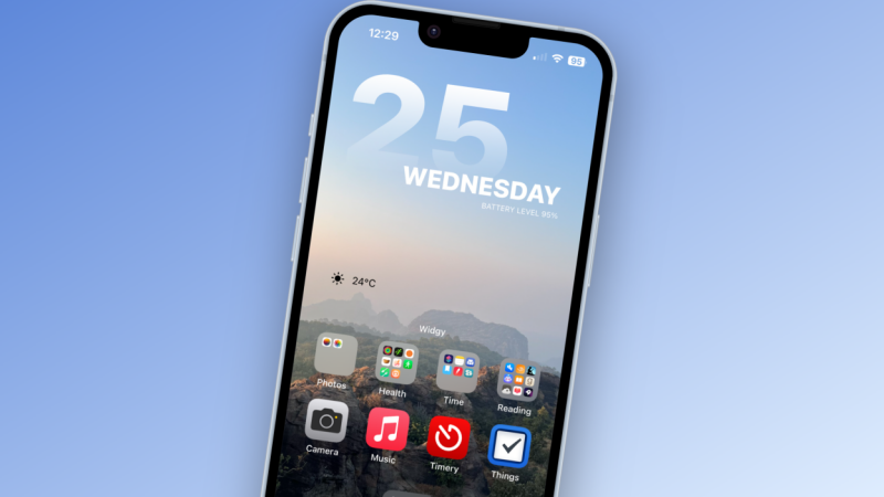 إعداد ويدجت Widgy على iPhone