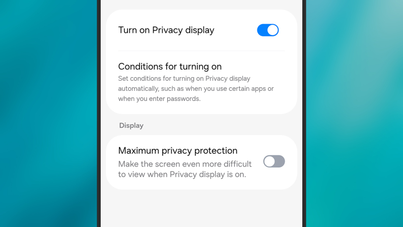 ميزة Privacy Display في Galaxy S26