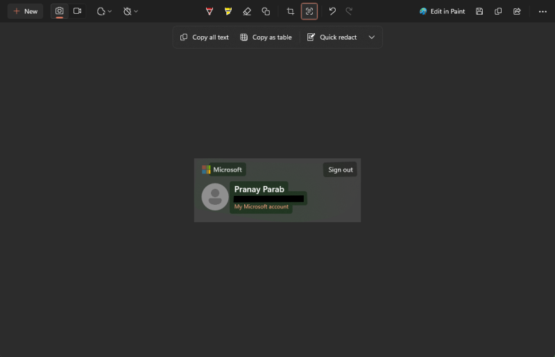 Automatisches Ausblenden sensibler Informationen in Screenshots.