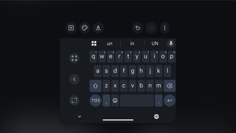 وضع اليد الواحدة في Gboard.
