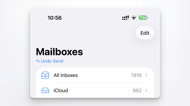 ميزة التراجع عن الإرسال في تطبيق Mail.