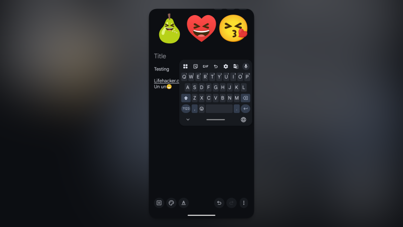 لوحة مفاتيح Gboard العائمة.