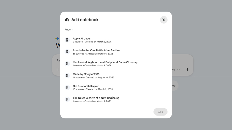 تكامل NotebookLM مع Gemini