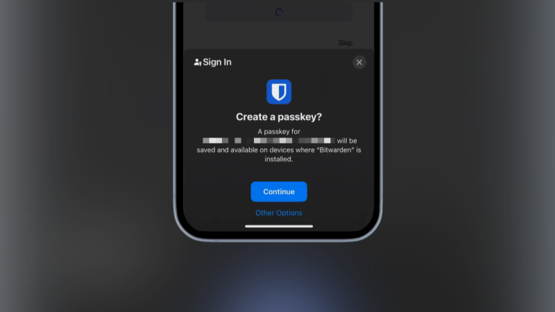 Salva la password in Bitwarden.