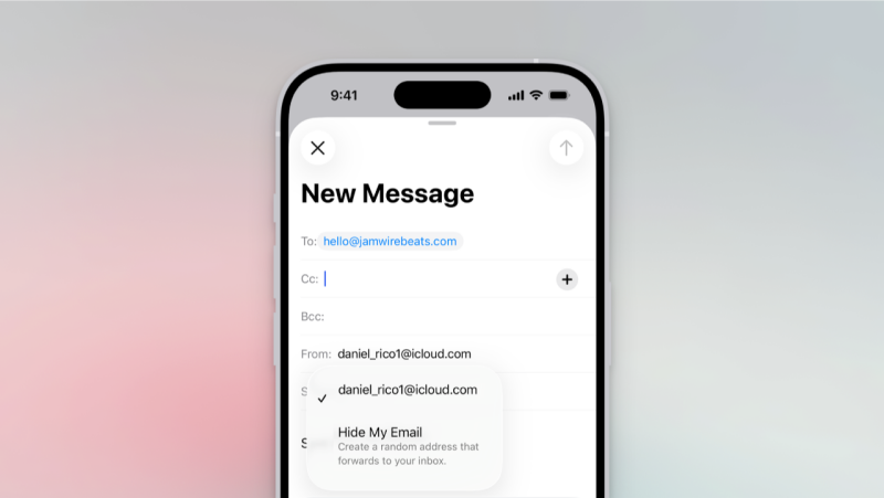 ميزة إخفاء بريدي الإلكتروني في تطبيق Mail.