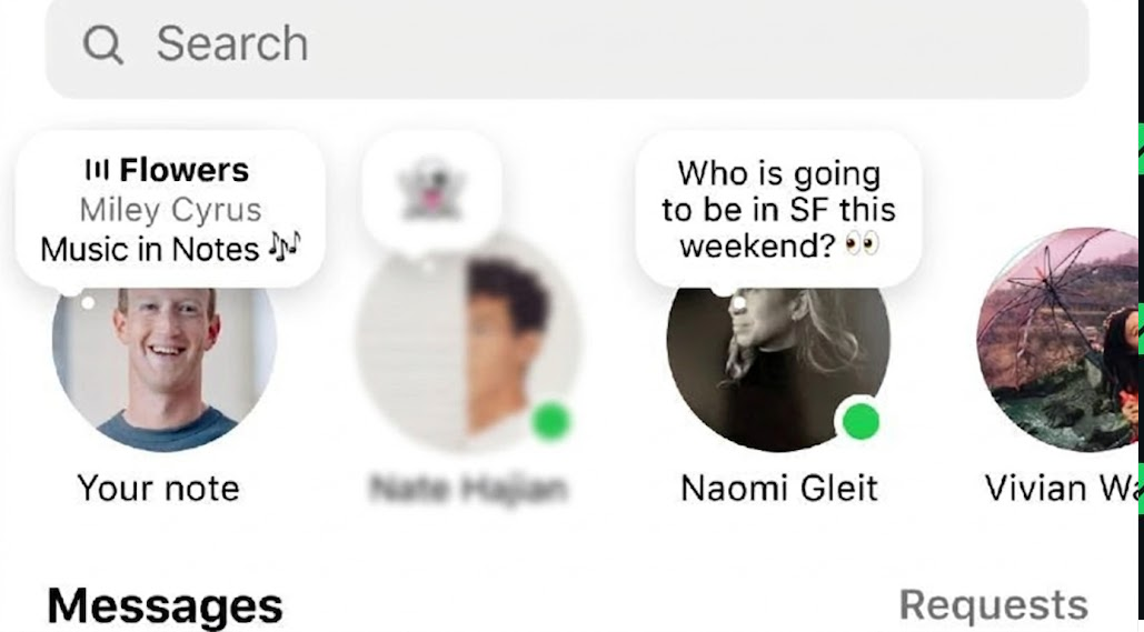 صندوق وارد Instagram يظهر Notes حيث تكون خيارات الموسيقى مفقودة أو غير متاحة أو لا تعمل بشكل صحيح.