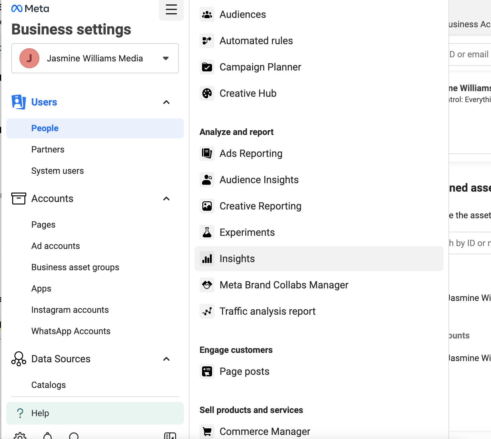 شاشة ربط حساب Meta Business Suite بحساب Instagram المستخدم لجدولة Reels.