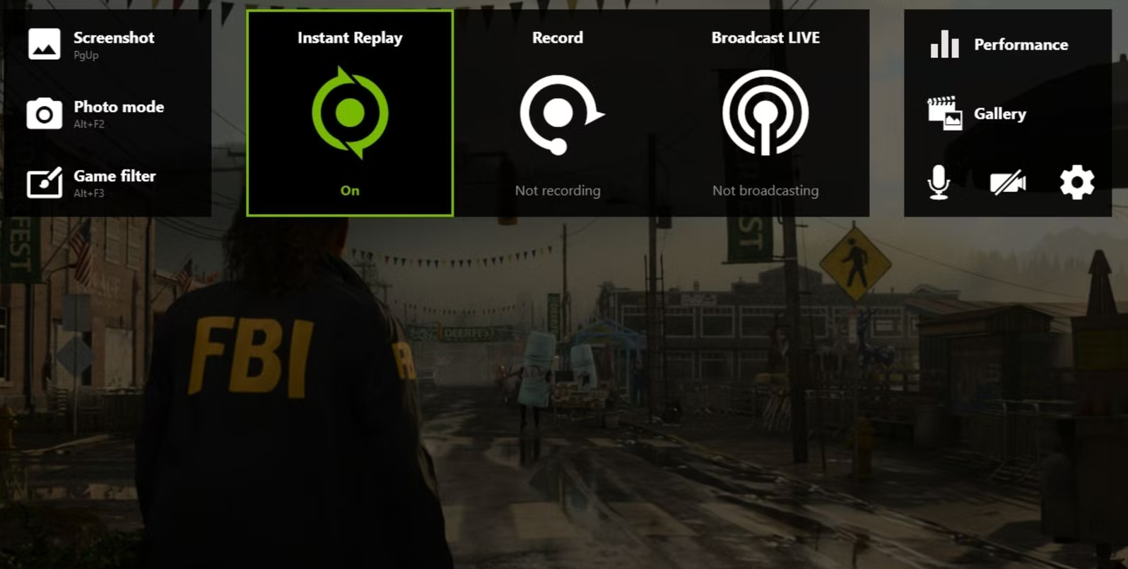 واجهة NVIDIA الرسومية داخل اللعبة تظهر فارغة أو مع لوحات إعدادات مفقودة.