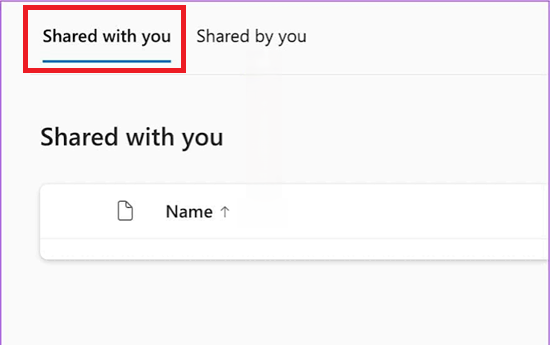 صفحة Shared with you في OneDrive تعرض مجلدًا مشتركًا وخيار Add shortcut to My files.