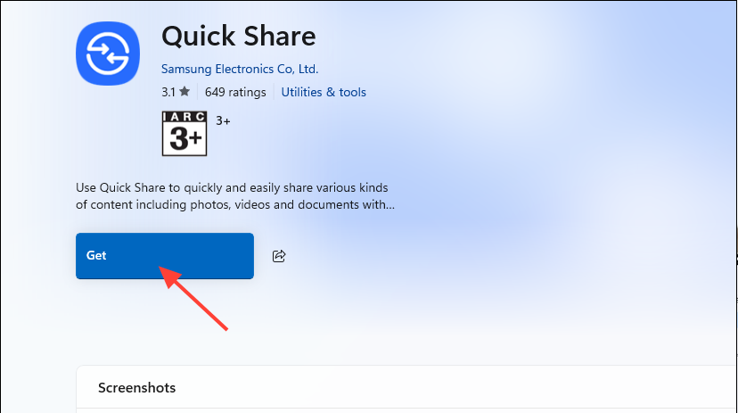 صورة توضح الفرق بين Google Quick Share وميزة المشاركة القريبة (Nearby sharing) من Microsoft على Windows.