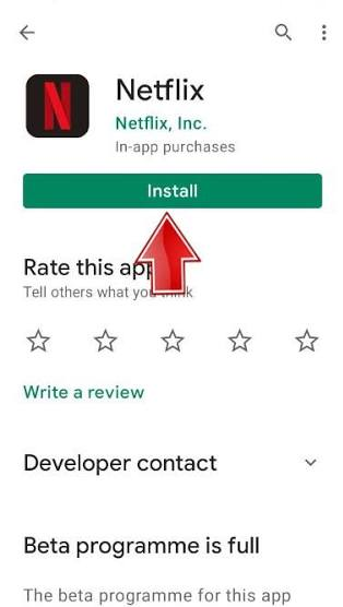 جهاز Android أو Android TV يعيد تثبيت تطبيق Netflix بعد إلغاء تثبيته.