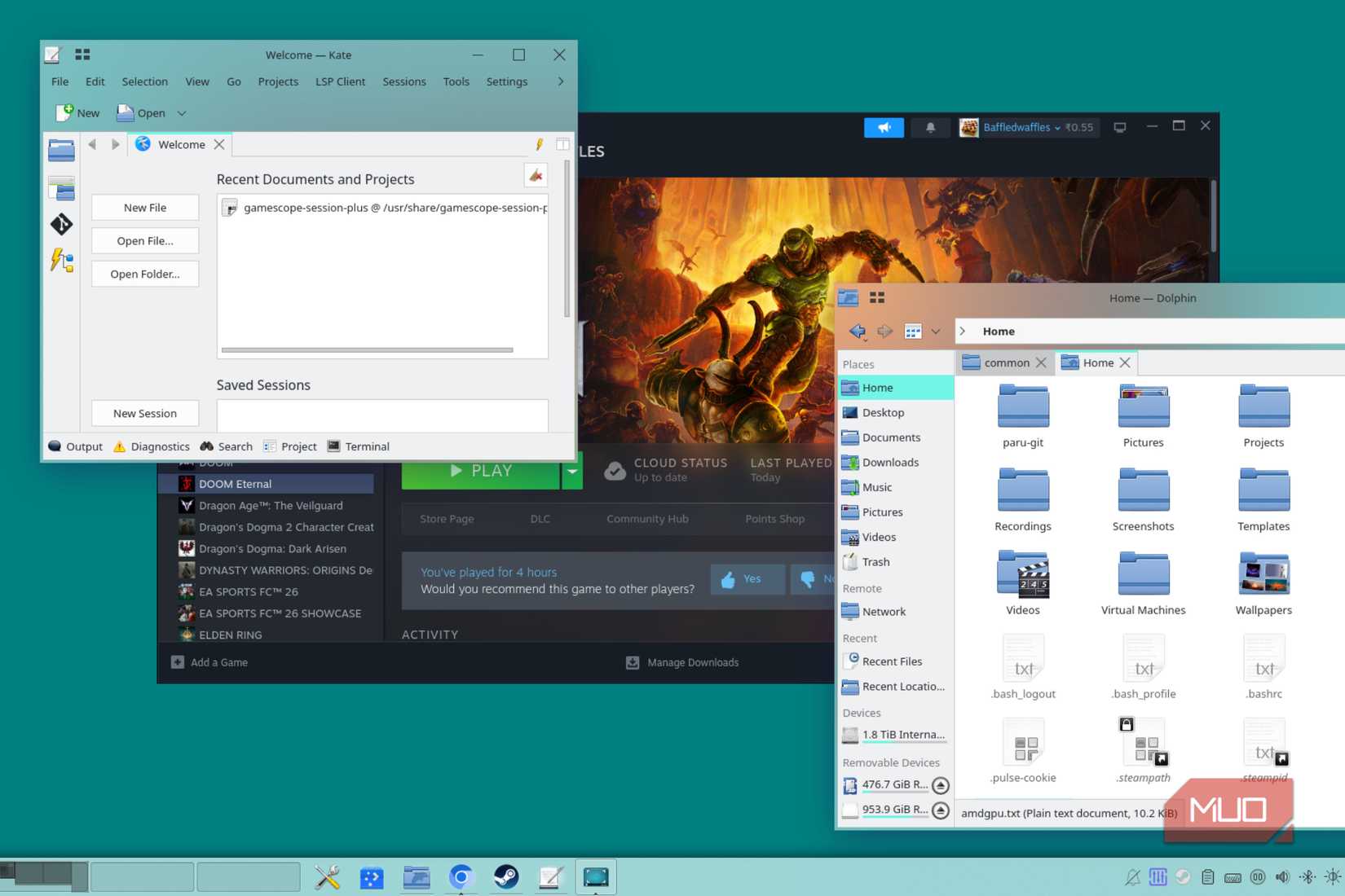 KDE Plasma على Steam