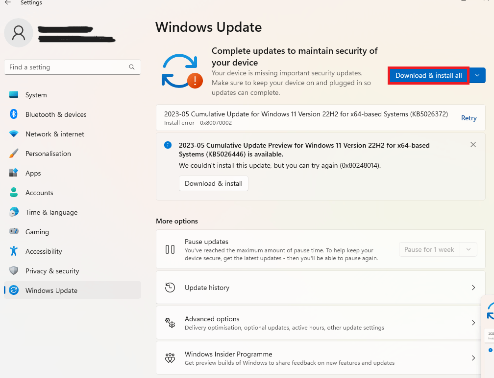 مدير الأجهزة في Windows يقوم بتحديث محول Bluetooth أثناء إصلاح مشاكل اكتشاف Quick Share.