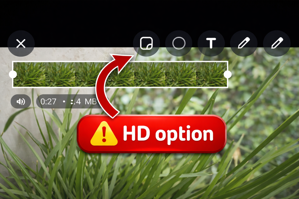 حل مشكلة عدم ظهور خيار HD في واتساب