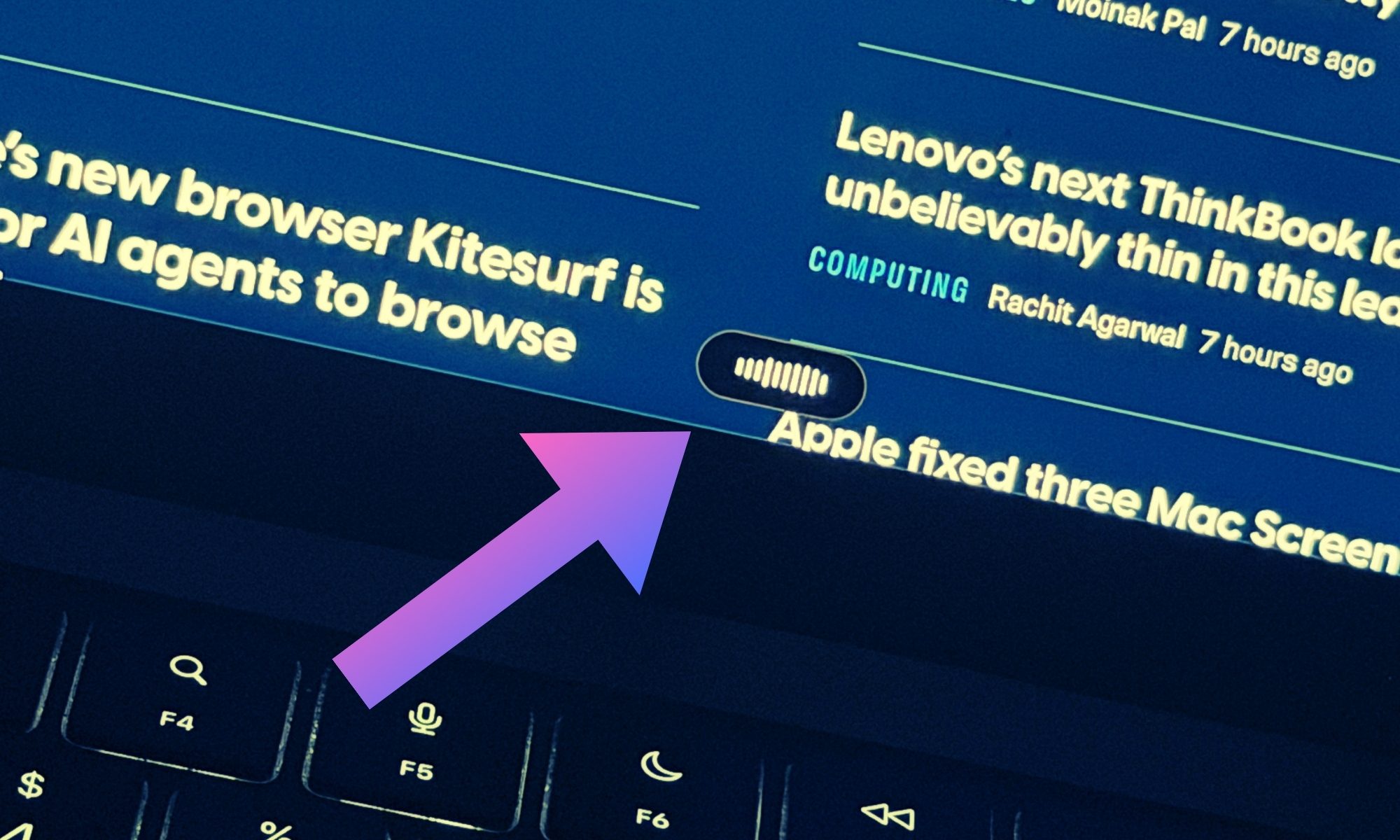 تطبيق Wispr Flow على جهاز Mac.