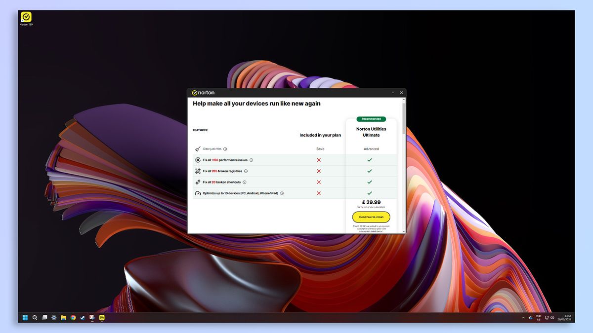 برنامج Norton 360 Advanced لمكافحة الفيروسات