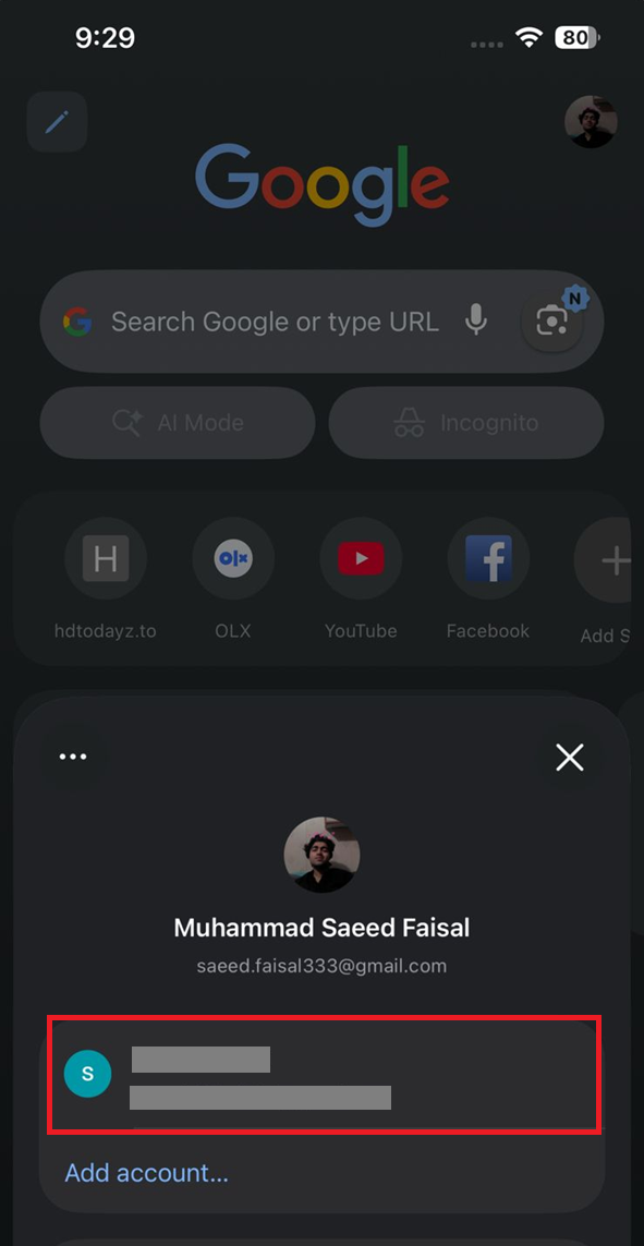 مبدل حساب YouTube يستخدم لاختبار ما إذا كان حساب آخر يعمل بشكل طبيعي.