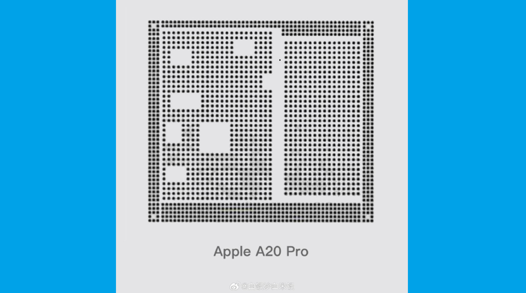 قالب شريحة Apple A20 Pro المزعوم