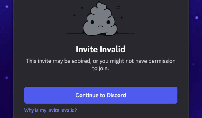 رابط دعوة Discord لا يعمل
