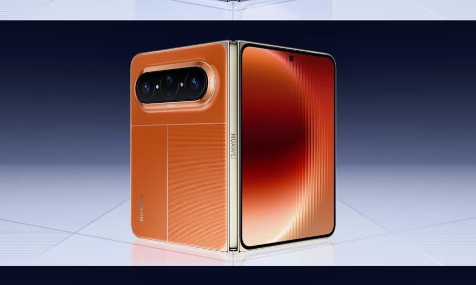 هاتف Huawei Pura X Max باللون البرتقالي