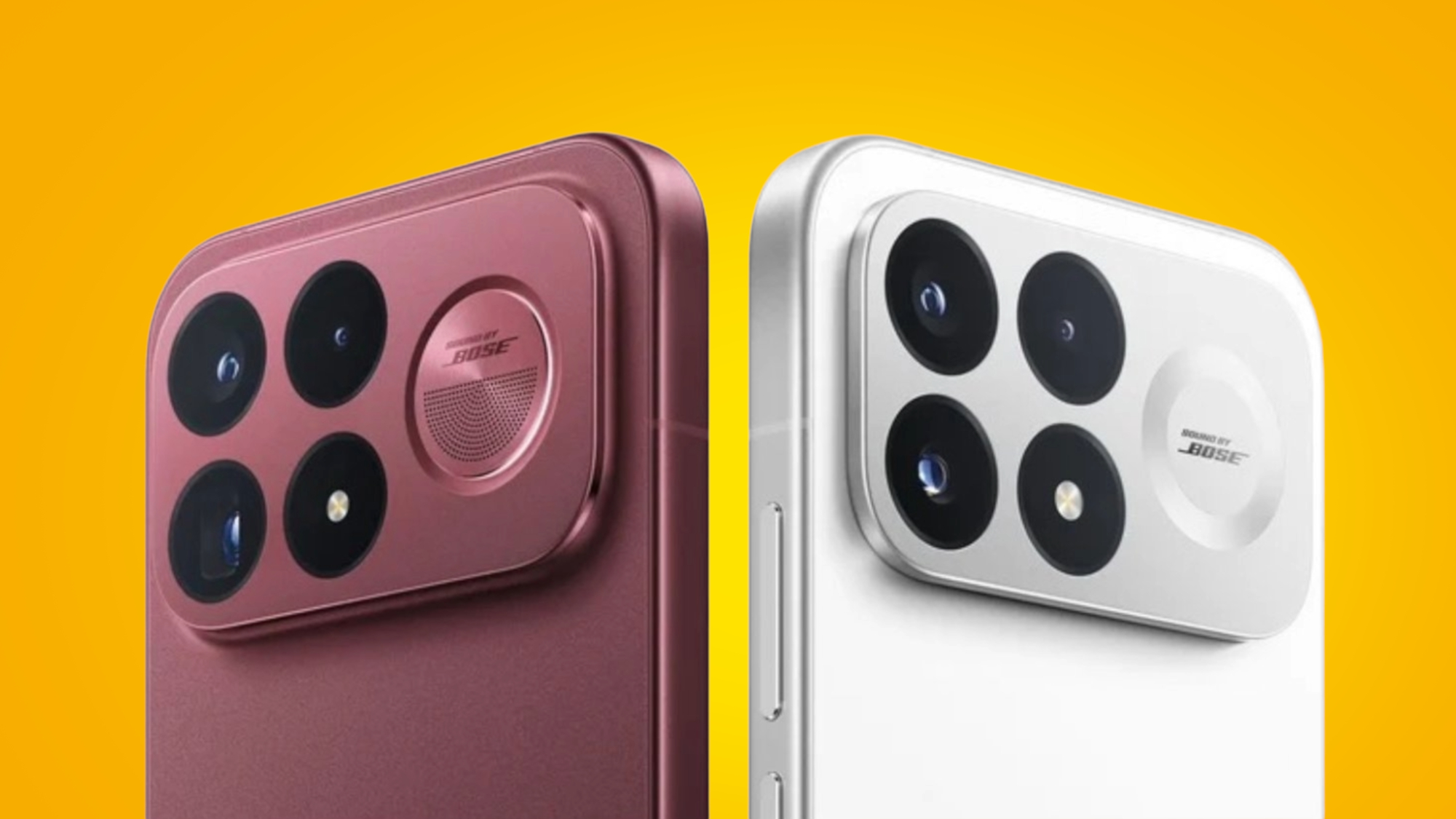 هاتف Poco F9 Ultra وهاتف Poco F9 Pro على خلفية صفراء