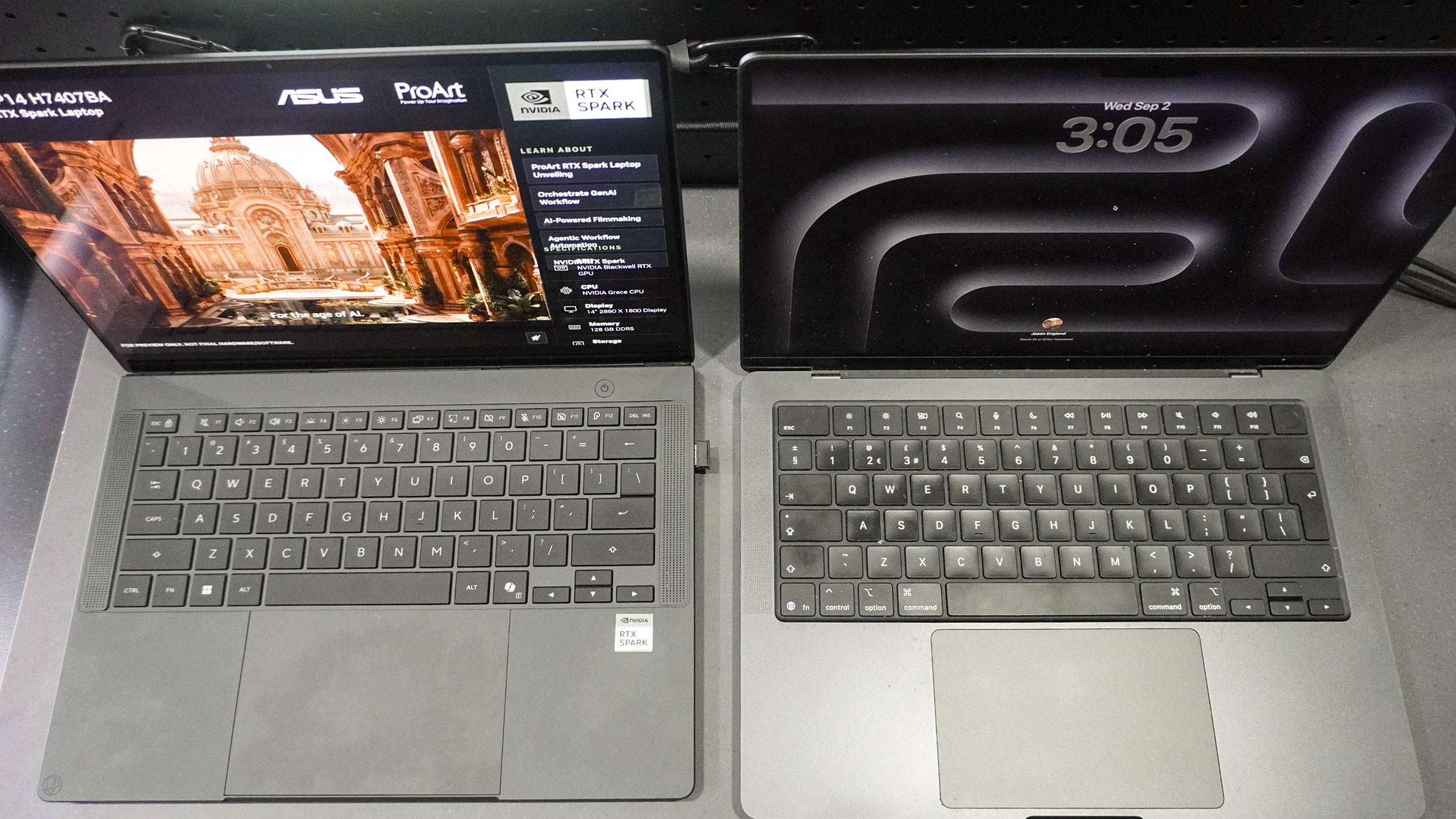 مقارنة بين Asus ProArt P14 و MacBook Pro M5