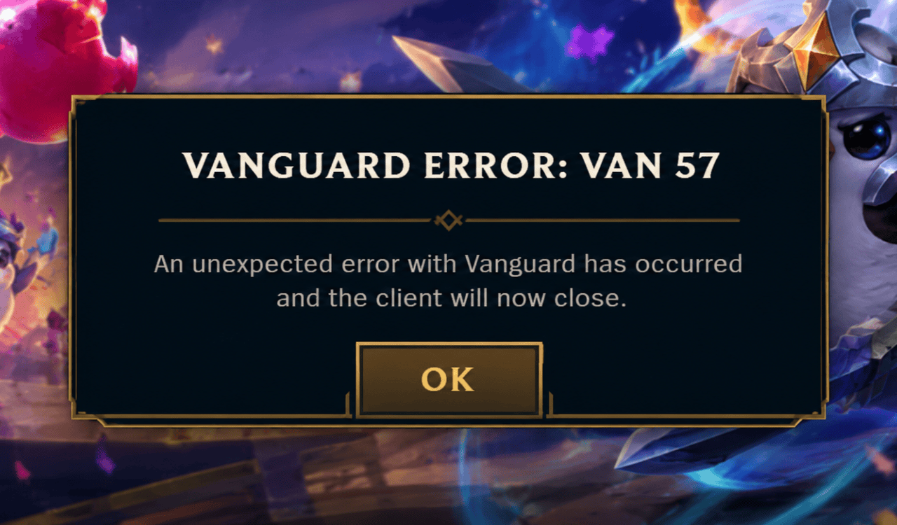 حل مشكلة خطأ VAN 57 في لعبة Vanguard