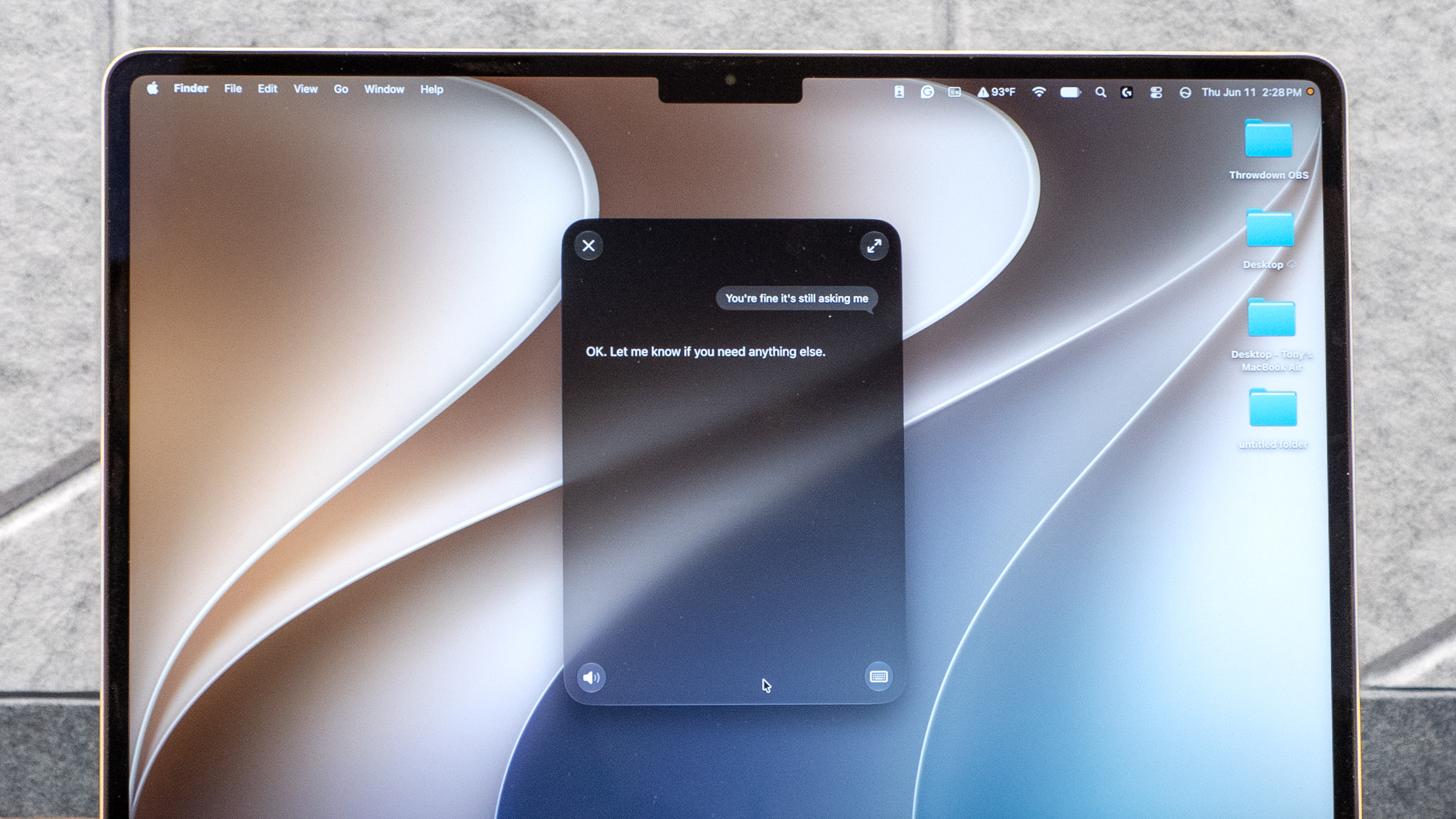 Siri AI على macOS 27