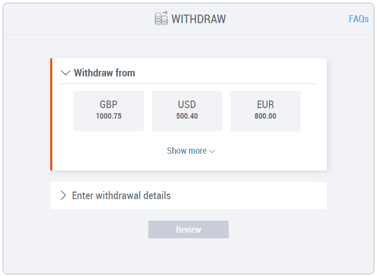 تفاصيل سحب الأموال من حساب Payoneer