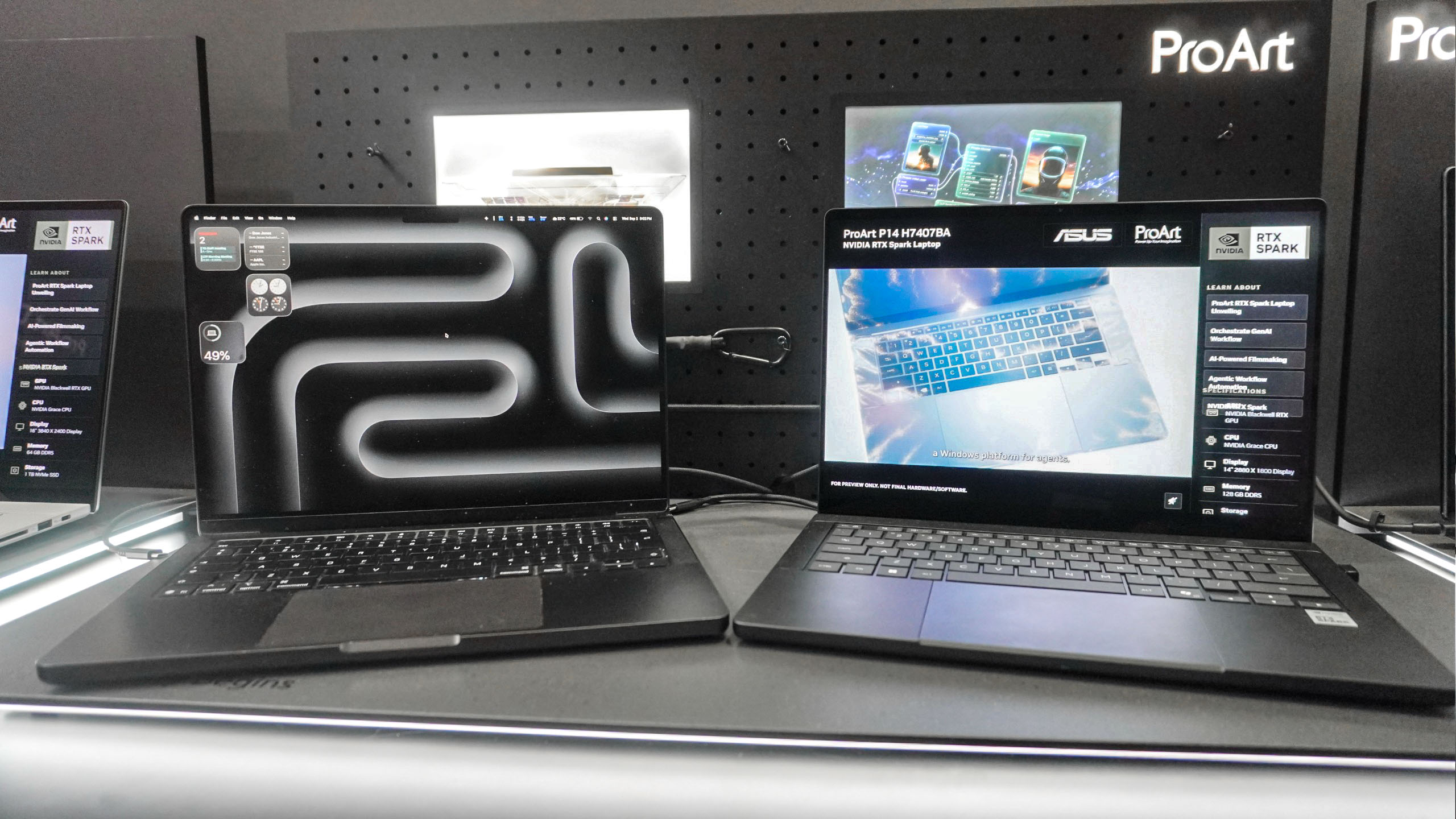 مقارنة بين Asus ProArt P14 و MacBook Pro M5