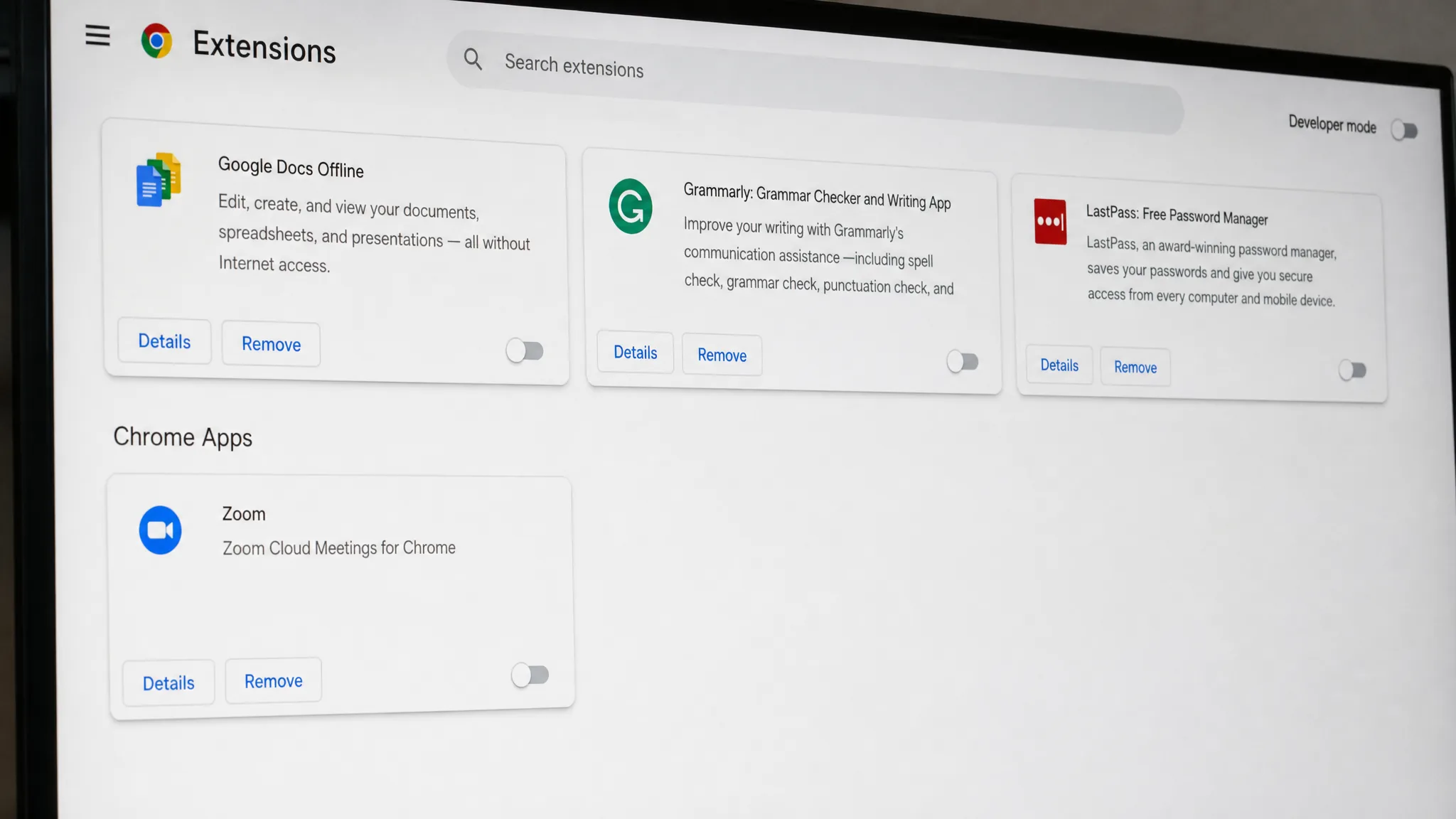 تعطيل إضافات Google Chrome