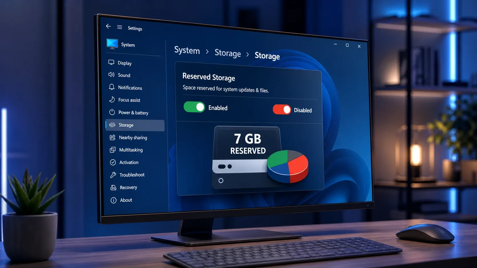 Włącz lub wyłącz zarezerwowaną pamięć masową w systemie Windows 11, aby odzyskać 7 GB