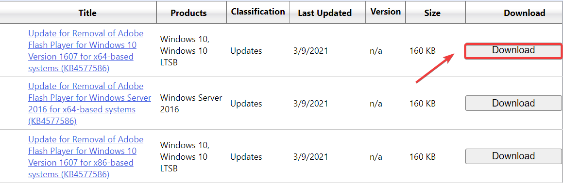 تنزيل الإصدار المتوافق مع Windows لأداة إزالة Flash