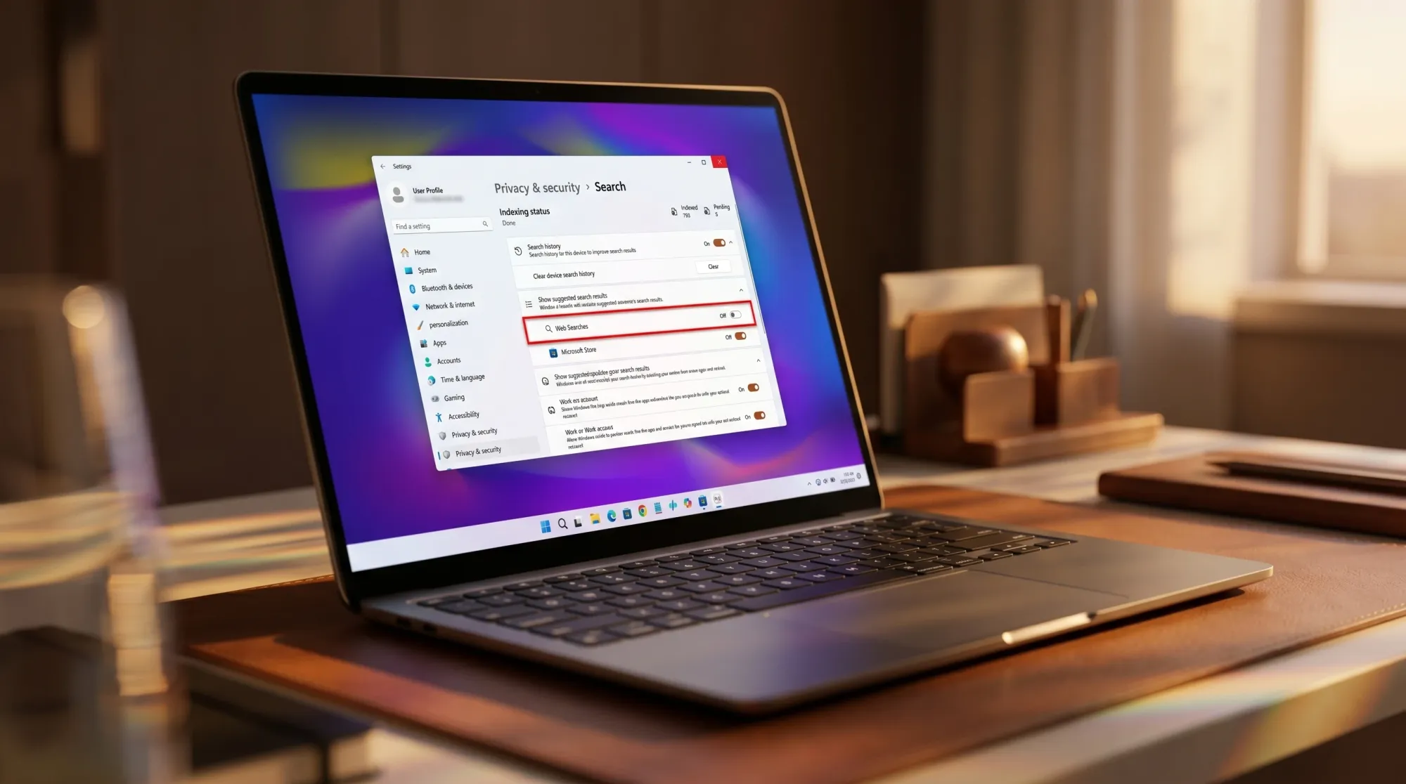 Wyszukiwanie w systemie Windows 11: opcja wyłączenia wyników wyszukiwania w sieci Bing w ustawieniach