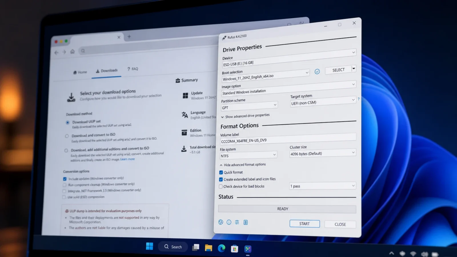 تنزيل Windows 11 26H2 ISO مبكرًا باستخدام UUP Dump