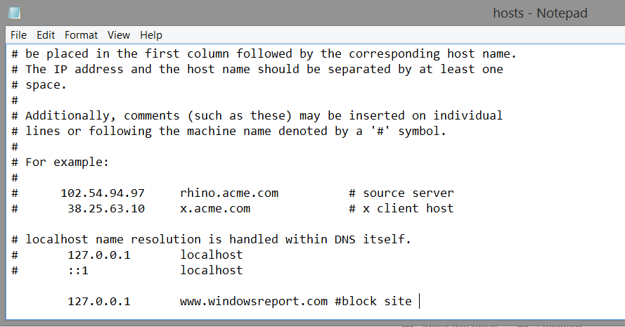 تعديل ملف Hosts باستخدام Notepad