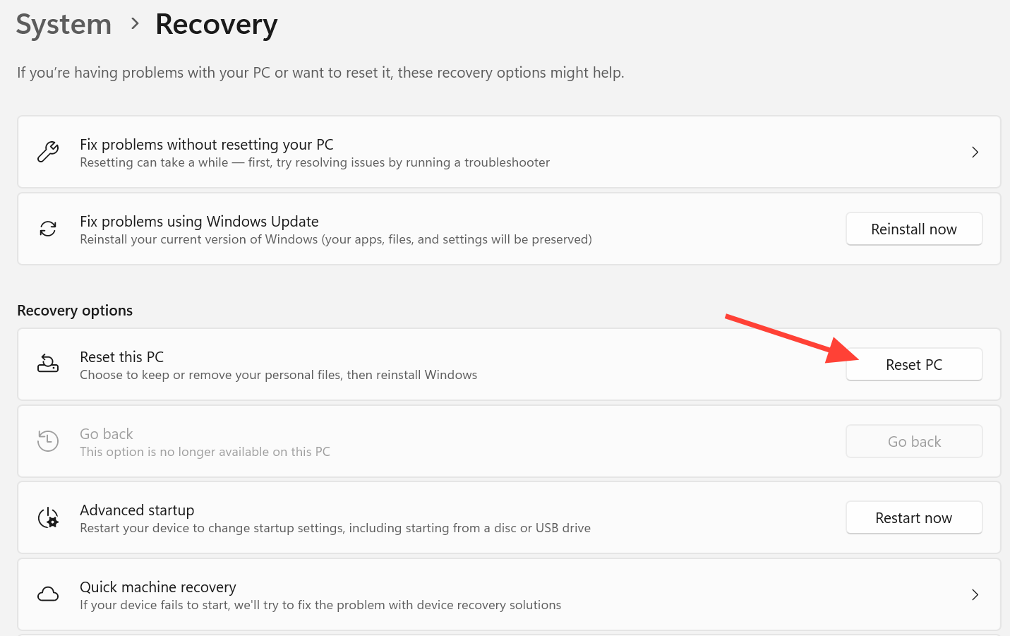 إعادة تثبيت Windows 11 من السحابة باستخدام إعادة البناء السحابي في WinRE