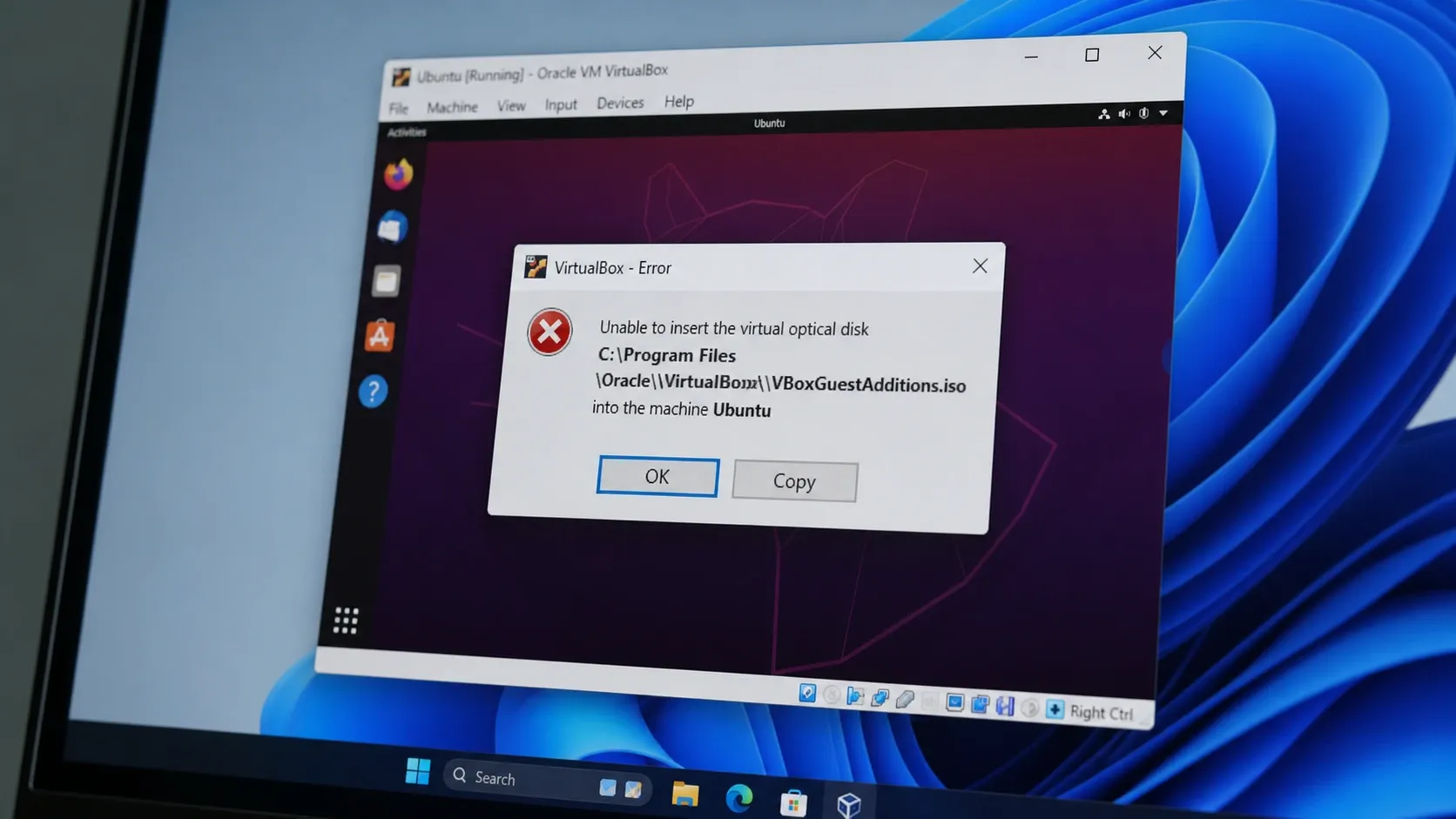 Hoe los ik een vastgelopen virtueel optisch station in VirtualBox op?
