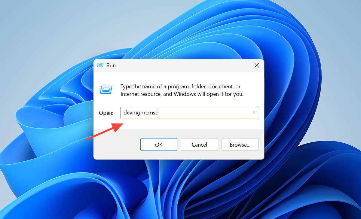 لقطة شاشة لمدير الأجهزة في Windows