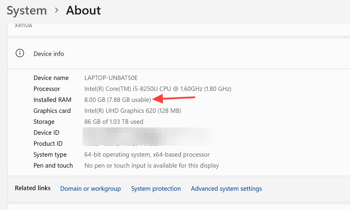 لقطة شاشة لمعلومات النظام (msinfo32) في Windows 11
