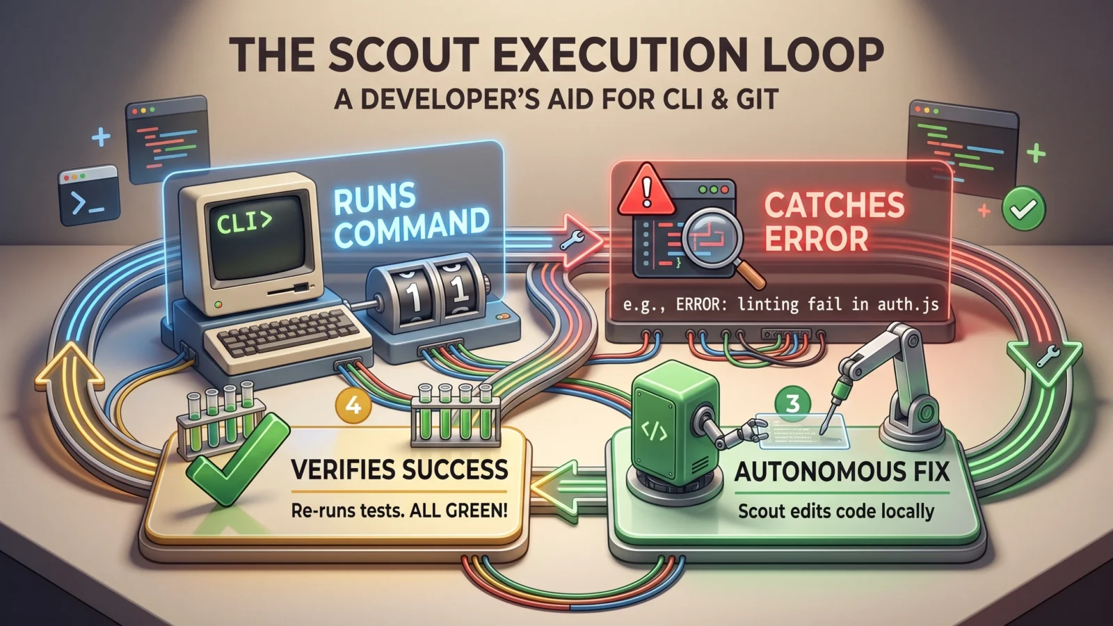 استخدام Microsoft Scout لتنفيذ أوامر Git و Shell