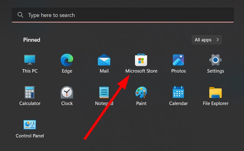 واجهة متجر Microsoft Store